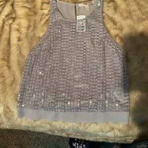 Forever 21 Grey Sequin Tank Top